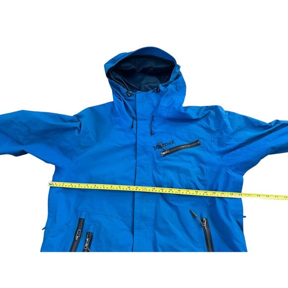 Marmot GoreTex Blue Black Full Zip Hooded Jacket Mens Large - Picture 4 of 10